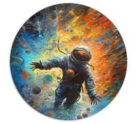 Puzzle 1000 Pieces Jigsaw Swallowed By The Universe Round Puzzles for 1000 Piece Perfect for Christmas, Halloween, Easter, New Year 1000pcs (67.5x67.5cm)