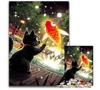 Puzzle 1000 Pieces Jigsaw The Magical Koi Fish Impossible Jigsaw Puzzles for Adults Perfect for Christmas Halloween Easter New Year 1000 PCS(75x50cm)