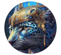Puzzle 1000 Pieces Jigsaw The Majestic Jaguar 1000 Piece Round Jigsaw Puzzle for Holidays, Birthdays, And Family Game Nights 1000pcs (67.5x67.5cm)