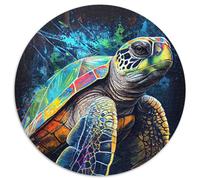 Puzzle 1000 Pieces Jigsaw The Patient Turtle 1000 Pieces Round Puzzles for Adults Ideal for Family Fun, Relaxation 1000pcs (67.5x67.5cm)