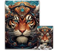 Puzzle 1000 Pieces Jigsaw Tiger Warrior Challenging Puzzles Family Fun Activity, Brain Challenge, for Teenager 50x75CM/19.68x29.52inch