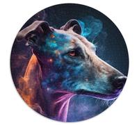 Puzzle 1000 Pieces Jigsaw Whippets Cloud 1000Pc Adults Round Jigsaw Puzzle Perfect for Teenagers & Collectors, Ideal Home Decor & Travel Gift 1000pcs (67.5x67.5cm)
