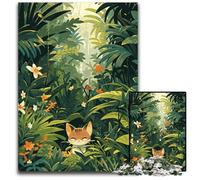 Puzzle 1000 Pieces Jigsaw Wild Jungle Cat Quest Challenging Puzzles for Parents Lovers Friends Age 1000 PCS(38x26cm)