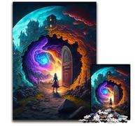 Puzzle 1000 Pieces Jigsaw Wonderful Door Challenging Puzzles Family Fun Activity, Brain Challenge, for Teenager 26X38CM/10.23x14.96inch