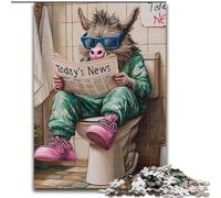 Puzzle 1000 Pieces Jigsaw Yak Go Toilet Adult Jigsaw Puzzles 1000 Pieces for Birthdays, Holidays, And Special Occasions (Size 26x38 cm)