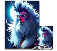 Puzzle 1000 Pieces Jigsaw Yeti with Neon Fur Wooden Jigsaw Puzzles Brain Challenge Gift Educational Activity for Teenagers 1000 PCS(38x26cm)