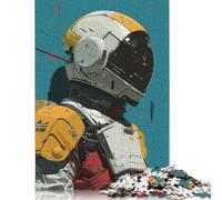 Puzzle 1000 Pieces Jigsaws Astronaut Helmet Robot Creative Square Jigsaw Puzzles for Teenager Wooden Puzzles Jigsaw Puzzles for Adults Gifts 1000pcs (75x50cm)