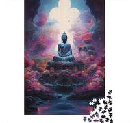 Puzzle 1000 Pieces Jigsaws Buddha's Colorful Psychedelic Jigsaw Puzzles for Adults Creative Wooden Puzzles Challenge High Difficulty Game Gift for Teenagers 1000pcs (75x50cm)