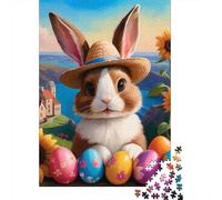 Puzzle 1000 Pieces Jigsaws Cute Animal Rabbit Jigsaw Puzzles for Adults Creative Wooden Puzzles Challenge High Difficulty Game Gift for Teenagers 1000pcs (75x50cm)