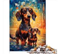 Puzzle 1000 Pieces Jigsaws Dachshund Color Jigsaw Puzzle wooden puzzles Educational Games Home Decoration Puzzle 1000pcs (75x50cm)