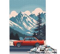 Puzzle 1000 Pieces Jigsaws Minimal BMW E30 Jigsaw Puzzles for Adults Creative Wooden Puzzles Challenge High Difficulty Game Gift for Teenagers 1000pcs (75x50cm)