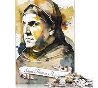 Puzzle 1000 Pieces Jigsaws 'Saint Thomas Aquinas OP Creative Jigsaw Puzzles for Adults Woodenboard Puzzles Jigsaw Puzzles for Birthday Festivals Gifts 1000pcs (75x50cm)