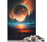 Puzzle 1000 Pieces Jigsaws Sunset Of Planet Landscape Jigsaw Puzzles for Adults Paper Jigsaw Interesting Stress Reduction Jigsaw Puzzles 38x26cm/1000pcs