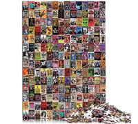 Puzzle 1000 Pieces Jigsaws vintage collage Premium 100% Recycled Board Great Gift for Adults 10.27x14.96inch