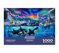 Puzzle 1000 Pieces Killer Whale Challenge Games The Underwater World 100% Recycled Cardboard Educational Games Adults And Kids Age 12 Years Up 70x50cm/1000pcs