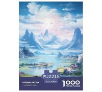 Puzzle 1000 Pieces Lakes And Snowy Mountains Brainteasing Immortal Realm 100% Recycled Cardboard Home Decoration for Adults Jigsaw 70x50cm/1000pcs