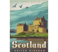 Puzzle 1000 Pieces Landscape Illustrations Scotland Vintage Travel Art Poster Jigsaw Puzzles Educational Toys for Adults38x52cm