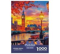 Puzzle 1000 Pieces London Brainteasing Urban Landscape 100% Recycled Cardboard for Impossible Puzzles for Adults Jigsaw 70x50cm/1000pcs