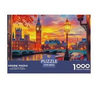 Puzzle 1000 Pieces London Brainteasing Urban Landscape Fully Interlocking Home Decoration Adults And Kids 38x26cm/1000pcs