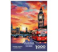 Puzzle 1000 Pieces London Cityscape Brainteasing Bell Tower 100% Recycled Cardboard Educational Games Adults And Kids 38x26cm/1000pcs