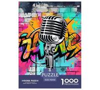 Puzzle 1000 Pieces Microphone Challenge Games The Voice of Joy Fully Interlocking for Impossible Puzzles for Adults Jigsaw 70x50cm/1000pcs