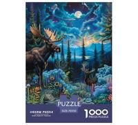 Puzzle 1000 Pieces Moose Challenge Games Magical Forest 100% Recycled Cardboard for Impossible Puzzles for Adults Jigsaw 70x50cm/1000pcs