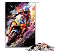 Puzzle 1000 Pieces Motogp by SplattersLots of Coloured Clouds in The Sky Jigsaw for Adults Wooden Educational Game Challenge Toy 75x50cm