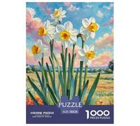 Puzzle 1000 Pieces Narcissus Challenge Games Idyllic Landscape Fully Interlocking for Impossible Puzzles for Adults Jigsaw 38x26cm/1000pcs