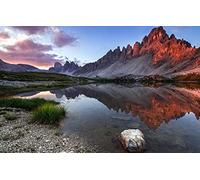 puzzle 1000 pieces,Natural beauty,Lake,Italy,Dolomites 38x26CM