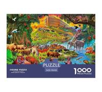 Puzzle 1000 Pieces Noah's Ark Brainteasing Animal World 100% Recycled Cardboard for Impossible Puzzles Adults And Kids 70x50cm/1000pcs
