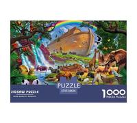 Puzzle 1000 Pieces Noah's Ark Brainteasing Animal World Randomly Shaped Pieces Home Decoration Adults And Kids 38x26cm/1000pcs