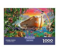 Puzzle 1000 Pieces Noah's Ark Challenge Games Animal World 100% Recycled Cardboard Home Decoration Puzzles for Adults 70x50cm/1000pcs