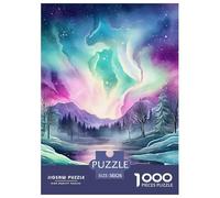 Puzzle 1000 Pieces Northern Lights Brainteasing Norwegian Aurora 100% Recycled Cardboard Home Decoration Adults And Kids 38x26cm/1000pcs