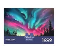 Puzzle 1000 Pieces Northern Lights Brainteasing Shining Stars Randomly Shaped Pieces Educational Games Adults And Kids 70x50cm/1000pcs
