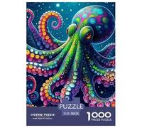 Puzzle 1000 Pieces Octopus Challenge Games Marine Animal Series 100% Recycled Cardboard Educational Games Adults And Kids 38x26cm/1000pcs