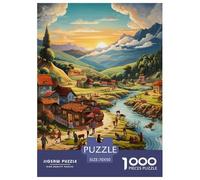 Puzzle 1000 Pieces Paradise Brainteasing Happy Valley 100% Recycled Cardboard Home Decoration Adults And Kids 70x50cm/1000pcs