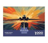 Puzzle 1000 Pieces Passenger Aircraft Brainteasing Artistic Style Fully Interlocking Home Decoration Adults And Kids 70x50cm/1000pcs