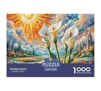 Puzzle 1000 Pieces Peace Lily Challenge Games Natural Wonders Fully Interlocking for Impossible Puzzles for Adults Jigsaw 70x50cm/1000pcs