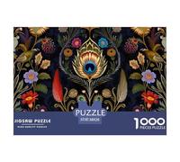 Puzzle 1000 Pieces Peacock Challenge Games The Eyes Of Truth Fully Interlocking for Impossible Puzzles for Adults Jigsaw 38x26cm/1000pcs