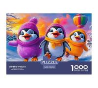Puzzle 1000 Pieces Penguin Brainteasing Antarctic Animals Randomly Shaped Pieces Home Decoration Adults And Kids Age 12 Years Up 70x50cm/1000pcs