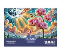 Puzzle 1000 Pieces Phalaenopsis Orchid Brainteasing Natural Wonders Randomly Shaped Pieces Home Decoration Adults And Kids Age 12 Years Up 70x50cm/1000pcs