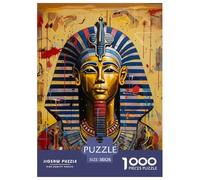 Puzzle 1000 Pieces Pharaoh Brainteasing Ancient Egypt Randomly Shaped Pieces for Impossible Puzzles for Adults Jigsaw 38x26cm/1000pcs