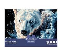 Puzzle 1000 Pieces Polar Bear Challenge Games Fierce Animals Fully Interlocking for Impossible Puzzles Adults And Kids 38x26cm/1000pcs