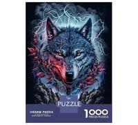 Puzzle 1000 Pièces Pour Adultes Painted Wolf Artwork Casse-tête Pour Adultes - Décoration Parfaite - Cadeaux D'anniversaire Et Cadeaux Uniques 38x26cm/1000pcs