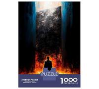 Puzzle 1000 Pièces Pour Adultes The Pilgrim Before The Sealed Gate - The One Who Dared to Stand Puzzle Pour Adultes Jeux Relaxants Analyse Et Logique, Idéal Comme Cadeau Pour Toute La Famille 52x38cm/