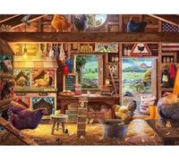 Puzzle 1000 pieces, puzzles for adults, chicken house on the farm, a challenging puzzle, puzzle games for the whole for adults and children38x52cm