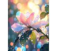 Puzzle 1000 pieces, puzzles for adults flower dewdrops, a challenging puzzle, puzzle games for the whole for adults and children26x38cm