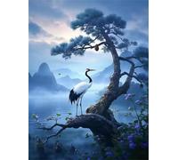 Puzzle 1000 pieces, puzzles for adults, mountain water and cranes, a challenging puzzle, puzzle games for the whole for adults and children38x52cm