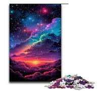 Puzzle 1000 Pieces Rainbow Clouds Jigsaw for Adults Wooden Educational Game Challenge Toy 1000 PCS