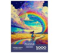 Puzzle 1000 Pieces Rainbow Spirit Challenge Games Rural Scenery Fully Interlocking for Impossible Puzzles for Adults Jigsaw 70x50cm/1000pcs